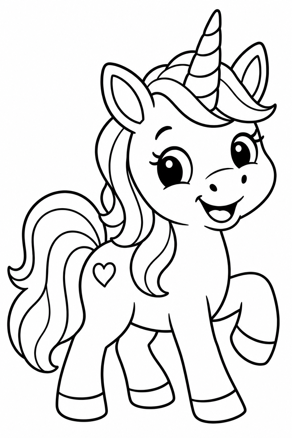 Desenho de unicórnio para colorir